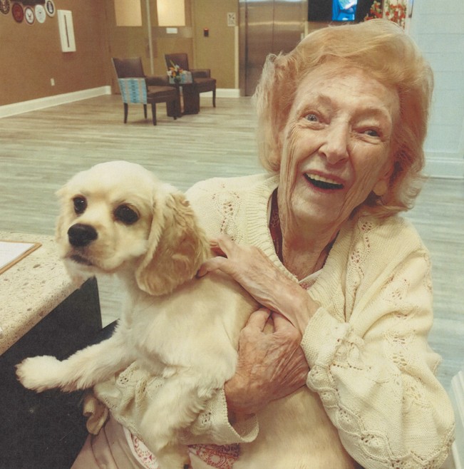 Sigrid with dog